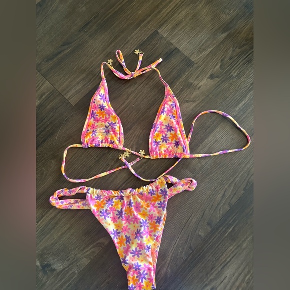 Kulani Kinis Floral Neon Bikini - Picture 3 of 3